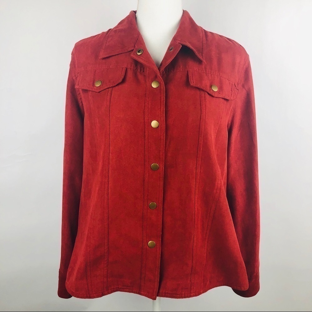 ALFRED DUNNER Women’s Snap Up Blazer Sz 14 Rust color